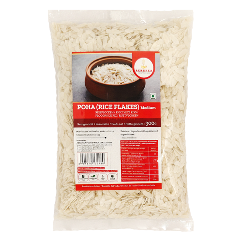 Aekshea Poha / Powa / Flattened Rice - Medium (300g)