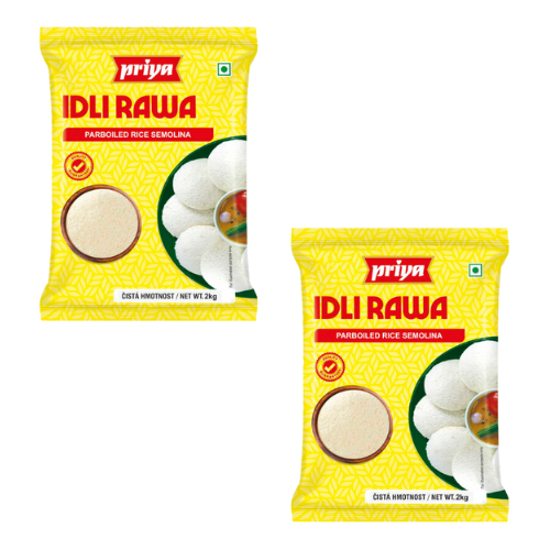 Priya Krupičné Idli - hrubě mletá rýže na Idli (Balení 2 x 2kg) 4kg