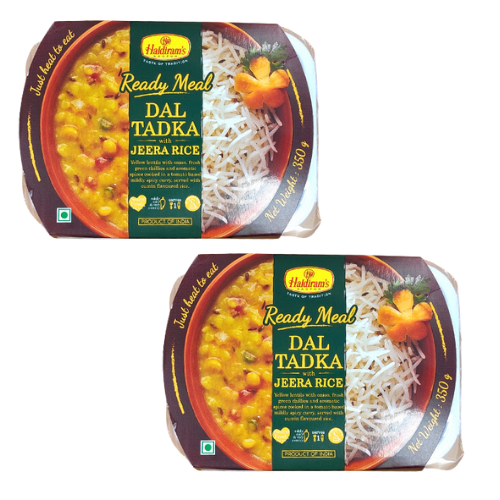 Haldiram's Dal Tadka Jeera Rice - Kořeněná čočka s kumínovou rýží, hotové jídlo (balení 2 x 350 g)