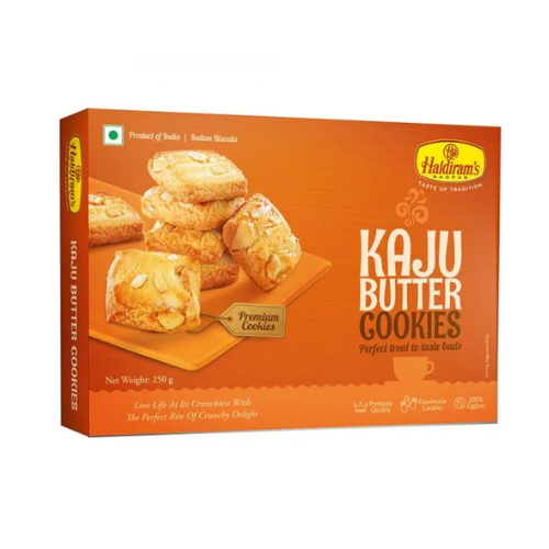 Haldiram's Máslové Cookies S Kešu Ořechy (250g)
