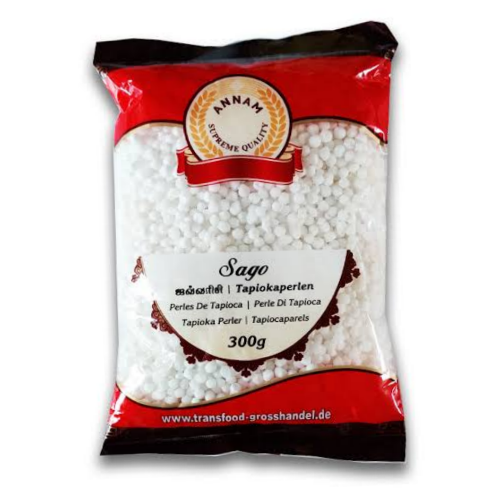 Annam Indian Sago Seeds / Sabudana Small (300g)