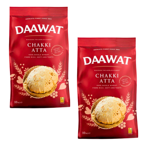Daawat Chapati Chakki Atta  (celozrnná mouka) (Balení 2 x 10kg)
