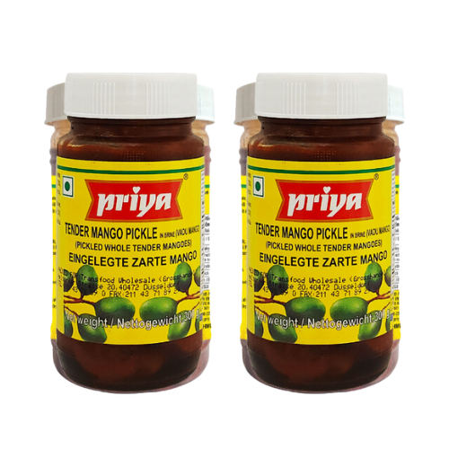 Priya Tender Mango (Vadu) Pickle (Bundle of 2 x 300g)