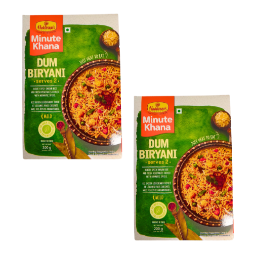 Haldiram's Dum Biryani - zeleninové biryani, hotové jídlo (balení 2 x 200g)