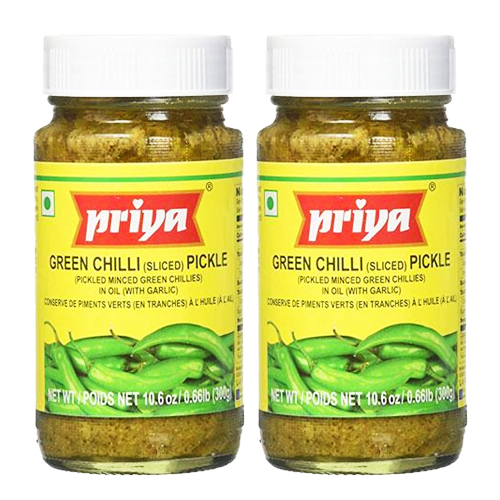 Dookan_Priya Green Chilli Pickle (Bundle 2 x 300g)