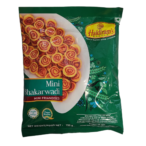Haldiram's Mini Bhakarwadi / Kořeněná kolečka s pikantní sladkoslanou příchutí (150 g)
