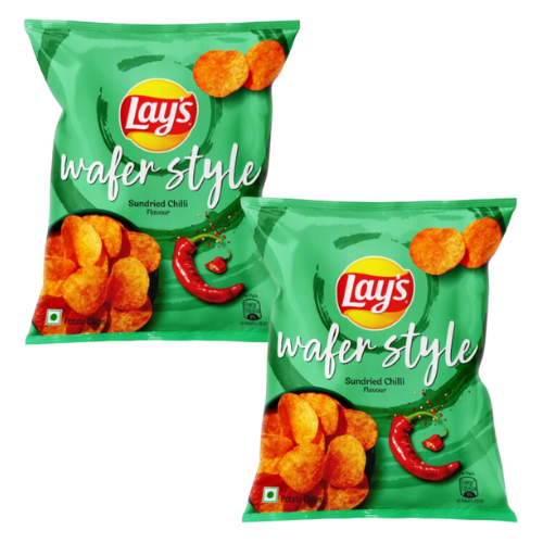 Lay's Waferové chipsy se sušenými chilli papričkami (Balení 2 x 52g) - Výprodej [expirace:  16. října 2023]