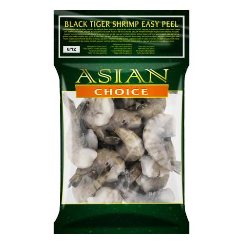 Asian Choice Easy Peel Black Tiger Shrimp /Černé tygří krevety, snadno loupatelné (700g) Mražené zboží!!