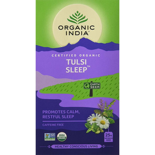 Organický Indický Čaj z Bazalky Posvátné pro dobré spaní - sáčky (25 čajových sáčku)