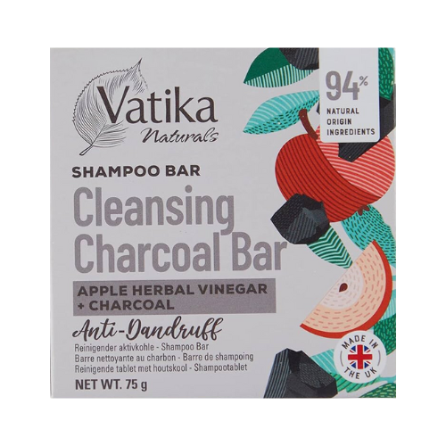 Dabur Vatika Anti-Dandruff Cleansing Charcoal Shampoo Bar (75g)