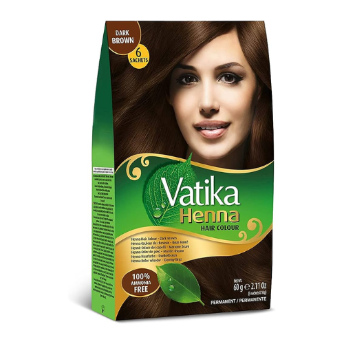 Dabur Vatika Henna Tmavě Hnědá Barva na Vlasy (60 g)